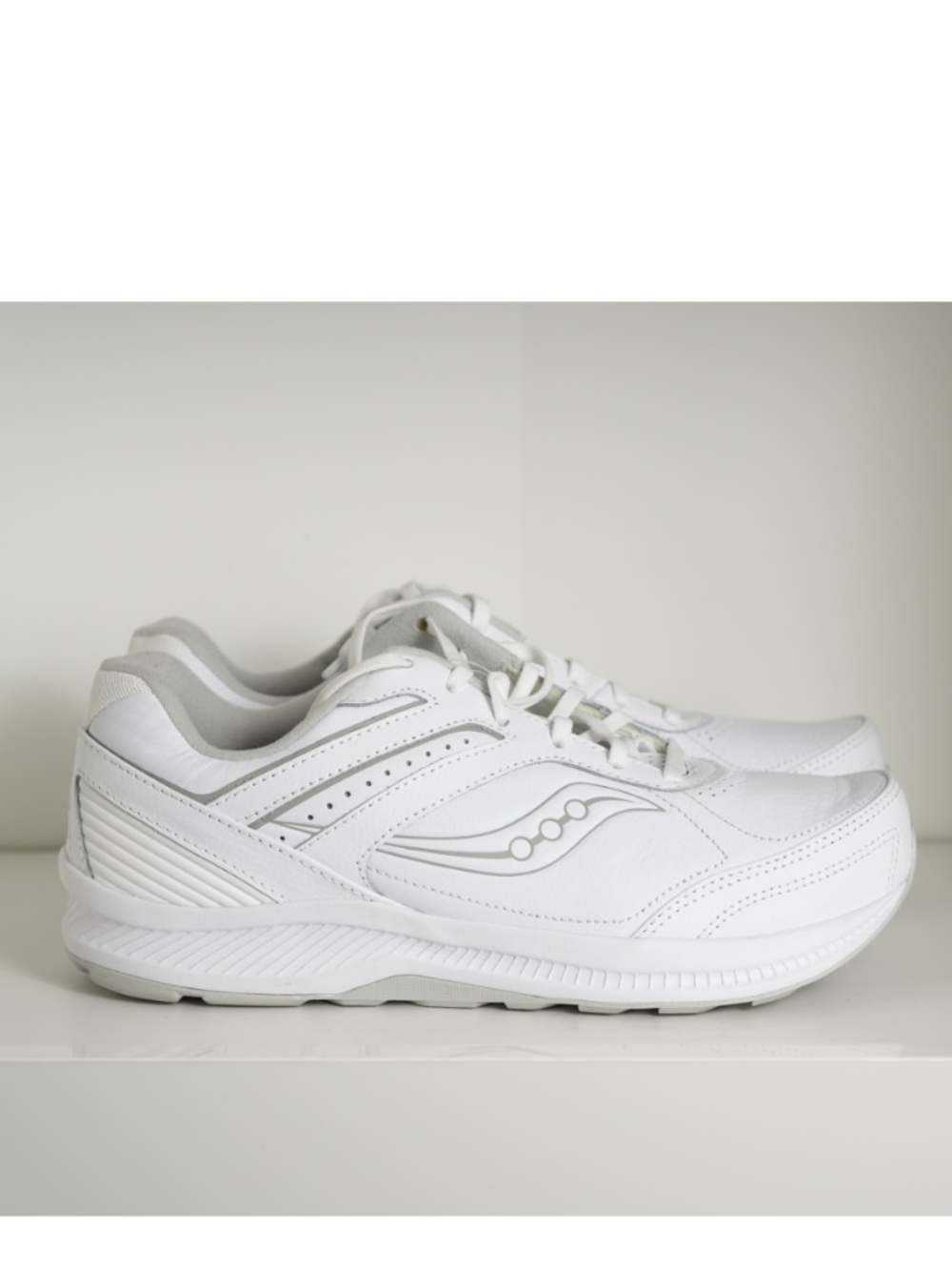 XW X-Wide Saucony Echelon Walker 3 Mens Sneakers Shoes White Leather